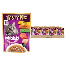 偉嘉什錦珍味系列貓主食餐包, 雞肉 + 鮭魚 + 海藻湯汁, 70g, 12包