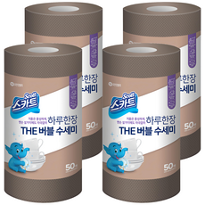 Scott 可麗舒 捲筒型拋棄式洗碗布, 棕色, 50張, 4捲