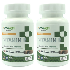 timewell 時光安好 多多素食維生素B群 (60顆/罐) 全素配方 能量代謝、神經系統保健, 2罐