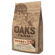 OAK'S FARM 天然無穀幼貓飼料, 鮭魚, 2kg, 1袋