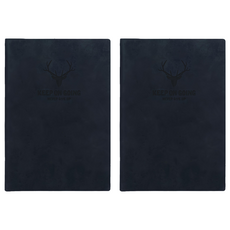 【德利生活】A5超厚皮革高質感筆記本 黑色 高質感封面 方便攜帶 書寫流暢, 2入