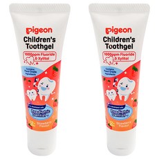 pigeon 貝親 兒童含氟牙膏 草莓口味 1歲以上 45g, 2條