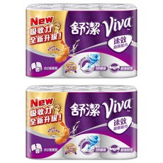 Kleenex 舒潔 Viva 速效 廚房紙巾, 6捲, 2袋