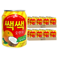LOTTE 樂天 粒粒橘子汁, 含椰果, 238ml, 24罐