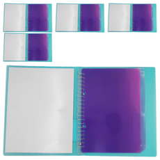 KyOKUTO 20孔薄型3用資料夾 A5, 深藍色, 5本