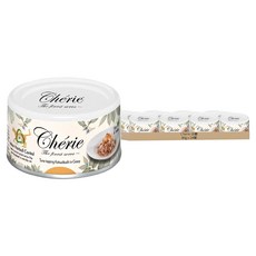 Cherie 法麗 微湯汁室內貓排毛配方 貓罐, 鮪魚佐柴魚, 80g, 24罐