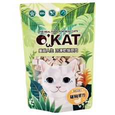 O'KAT 美喵人生 冷凍乾燥原肉 40g 單一食材 真實無添加 冷凍乾燥保留完整營養 犬貓適用, 雞胸菲力塊, 1包