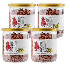 松記 紅麴黃豆 Red Dragonfly Soybeans, 220g, 4罐