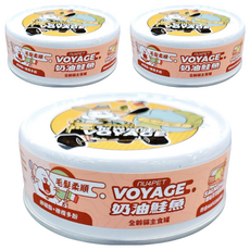 nu4PET 陪心寵糧 世界風貓咪主食罐 義式奶油鮭魚，添加卵磷脂+橄欖葉，毛髮柔順不打結, 80g, 3罐