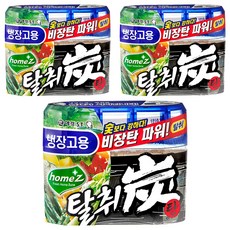 Home'Z 備長炭冰箱除臭劑, 使用木炭中最厲害的備長炭, 強效除臭, 140g, 3盒