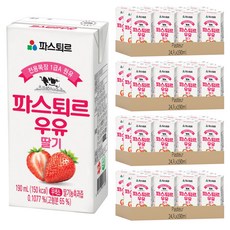 Pasteur 牧場牛奶 草莓牛乳風味飲料, 190ml, 96入