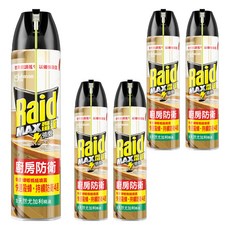 Raid 雷達 快速蟑螂螞蟻藥 尤加利, 500ml, 5瓶