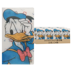 Donald Duck 唐老鴨 雙層文件資料夾 12 x 21cm 3歲以上適用, 白色, 24個