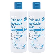 CHINOSHIO 地之鹽社 蔬果清潔劑, 天然油脂製成, 去除水果和蔬菜上的汙垢, PM2.5清潔, 290ml, 2瓶