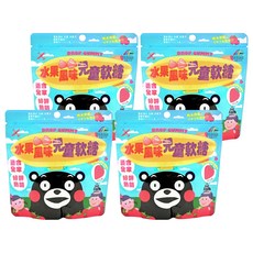 UNIMAT RIKEN 兒童水果風味軟糖, 草莓風味, 90g, 4包