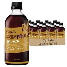 Cantata 冷萃黑咖啡, 500ml, 48瓶