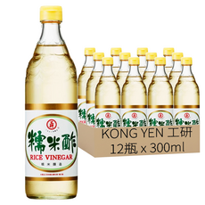 KONG YEN 工研 糯米醋 百年釀造工法 適用於各式小菜醃製, 300ml, 12瓶
