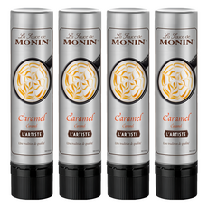 MONIN 莫寧 藝術家淋醬筆 焦糖風味, 4瓶, 150ml