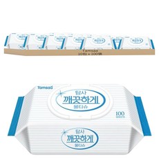 Tamsaa 濕紙巾 掀蓋式, 100張, 10包