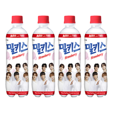 LOTTE 樂天 Milkis 草莓優格風味碳酸飲, 500ml, 4瓶