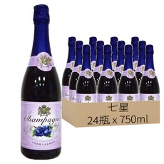 七星 藍莓氣泡飲料, 750ml, 24瓶
