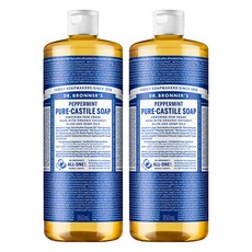 Dr.Bronner's 布朗博士 清爽潔膚露 薄荷 950ml, 2瓶