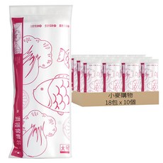 小麥購物 拉鍊保鮮袋 G246 食物保鮮 冰箱收納, 18包, 10個, L(32 x 26.5 x 5cm)