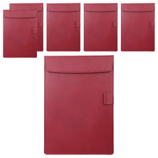 ABEL 力大牌 多用途皮革板夾 A5, 紅色, 6個