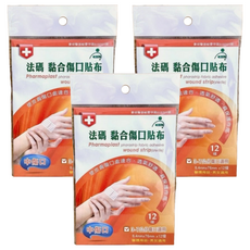 Fe Li 飛力 法碼 黏合傷口貼布 中傷口(3~7cm)適用, 12個裝, 3盒