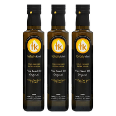 Totally kiwi 冷壓初榨亞麻仁油, 紐西蘭原產 Omega-3含量60%, 250ml, 3瓶