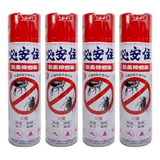 必安住 跳蚤蟑螂藥, 有效防治蒼蠅、火蟻、跳蚤、蚊子、蟑螂、螞蟻, 600ml, 4瓶