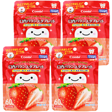 Combi 康貝 teteo無糖口嚼錠 60入 48g 日本製造, 草莓, 4包