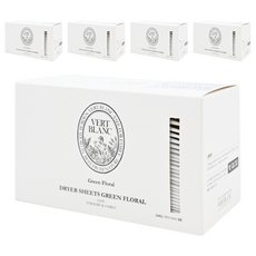 VERT BLANC 烘衣衣物柔軟片 Set 30片, 綠色花香, 植物性柔軟成分, 5盒