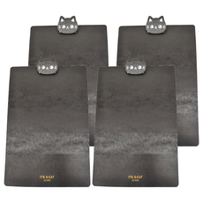 JOY STAR 木質板夾 A4 33 x 23.5cm, 黑色, 4個