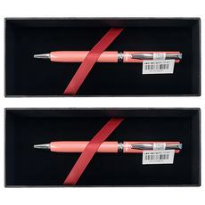 Pentel 飛龍文具 金屬原子筆 B811P-AT 粉紅軸, 2盒