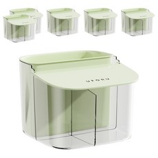 isona 愛收納 壁掛免打孔分隔收納盒, 6個, 淺綠色