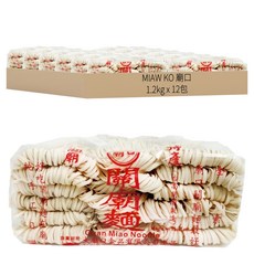 MIAW KO 廟口 大廟口 關廟麵 粗, 1.2kg, 12包