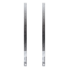 E-BASE 百駒尺業 鋼尺 45cm, 銀色, 2支