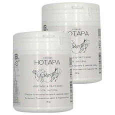 HOTAPA 清潔粉 蔬果用, 100% 天然, 有效去除细菌和农药残留, 无表面活性剂，无荧光剂，无香料 - 90g, 2罐