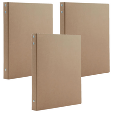 MUJI 無印良品 活頁資料夾 26孔 B5, 米色, 3本