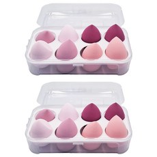 拍平方 美妝蛋 8顆, 纓花粉, 2盒