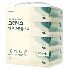 Kleenex 舒潔 環保綠色濕紙巾 掀蓋式, 203g, 4包, 1袋