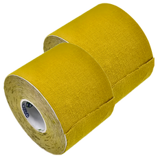 ALL-ROUNDED 全展 醫療用黏性膠帶及黏性繃帶 未滅菌 全能貼 運動肌貼 5cm x 5m 黃色, 2個