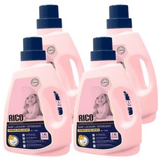 RICO Baby 金盞花有機天然洗衣精 含八種成分 溫和自然 無過敏香精, 1.6L, 4瓶