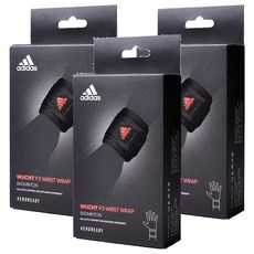 adidas 愛迪達 WUCHT P3 運動護腕, 黑色, 3個