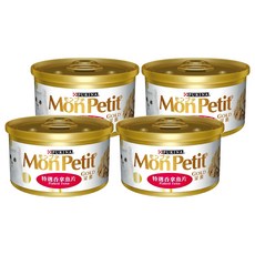 MonPetit 貓倍麗 金罐, 特選吞拿魚片, 85g, 4罐