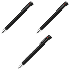 ZEBRA 斑馬牌 bLen 人體工學專利防震三色原子筆，書寫穩定低噪音, 黑色, 3支