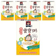 QUAKER 桂格 無添加寶寶粥 5個月以上 4包, 雞肉鮮蔬, 600g, 5盒