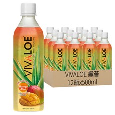 VIVALOE 纖薈 芒果蘆薈風味飲 寶特瓶, 500ml, 12瓶