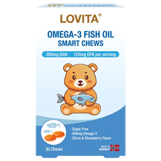 Lovita Omega-3高濃度魚油QQ凍, 30顆, 1盒
